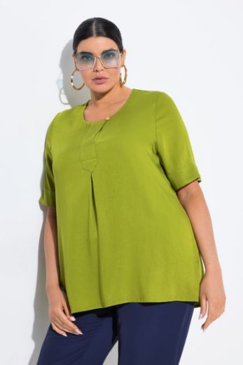Plus size veliki brojevi Bluza kratkih rukava s okruglim izrezom za punije