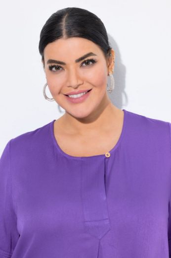 Plus size veliki brojevi Bluza kratkih rukava s okruglim izrezom za punije