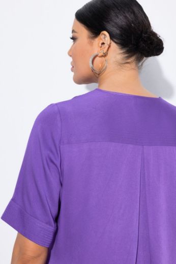Plus size veliki brojevi Bluza kratkih rukava s okruglim izrezom za punije
