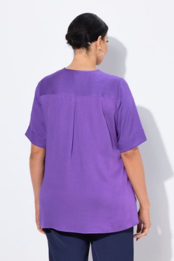 Plus size veliki brojevi Bluza kratkih rukava s okruglim izrezom za punije