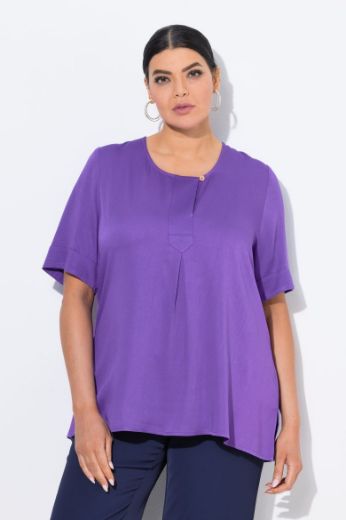 Plus size veliki brojevi Bluza kratkih rukava s okruglim izrezom za punije