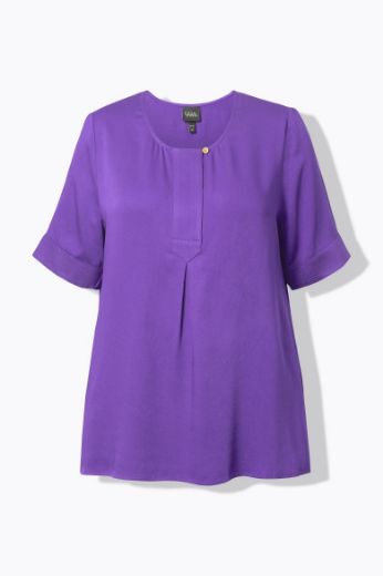 Plus size veliki brojevi Bluza kratkih rukava s okruglim izrezom za punije