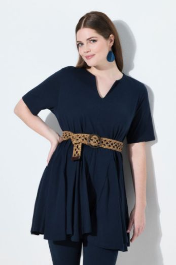 Plus size veliki brojevi Tunika kratkih rukava A kroja za punije