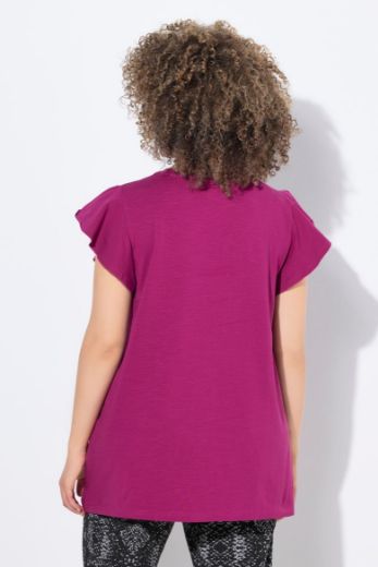 Plus size veliki brojevi Majica kratkih rukava V ovratnika za punije