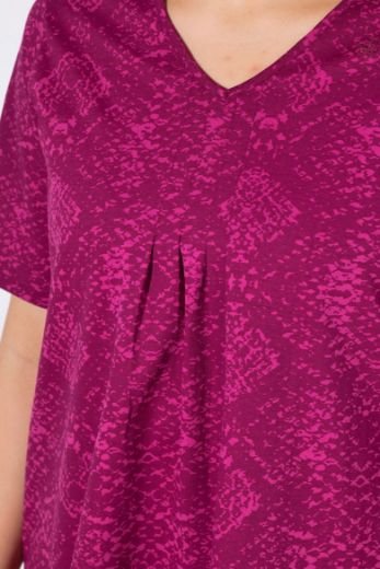 Plus size veliki brojevi Majica kratkih rukava V ovratnika za punije