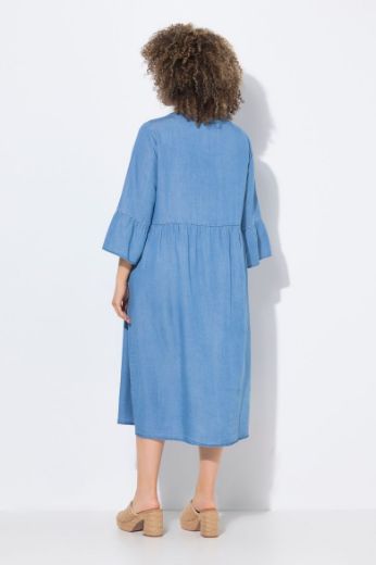 Plus size veliki brojevi Haljina midi 3/4 rukava A kroja za punije