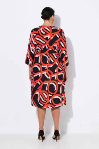 Plus size veliki brojevi Haljina midi 3/4 rukava za punije