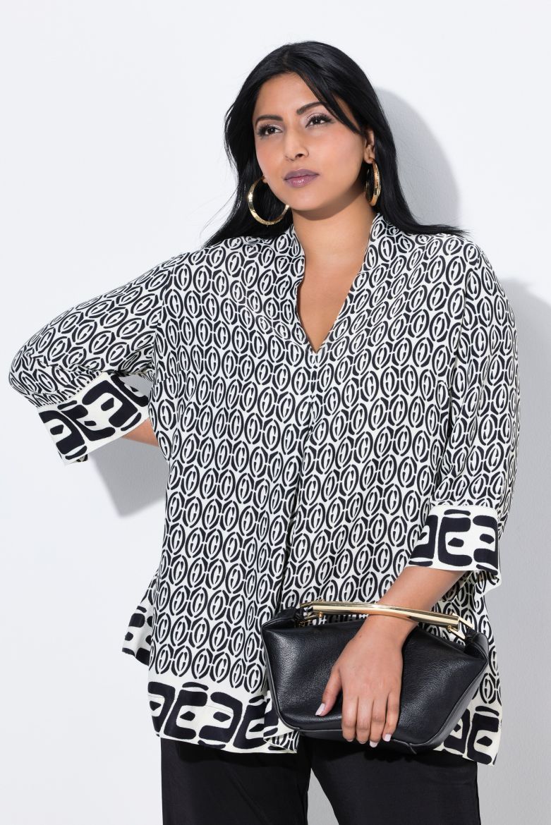 Plus size veliki brojevi Tunika 3/4 rukava za punije