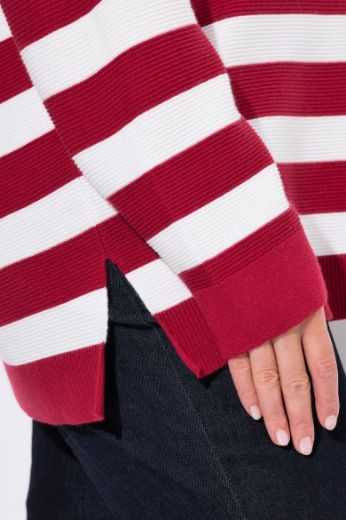 Plus size veliki brojevi Pulover dugih rukava V ovratnika za punije