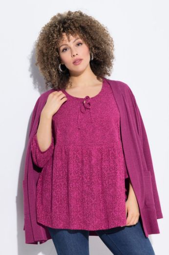 Plus size veliki brojevi Bluza s 3/4 rukavima A kroja za punije