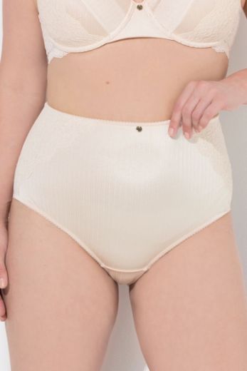 Plus size veliki brojevi Gaćice od satena srednje visokog kroja za punije