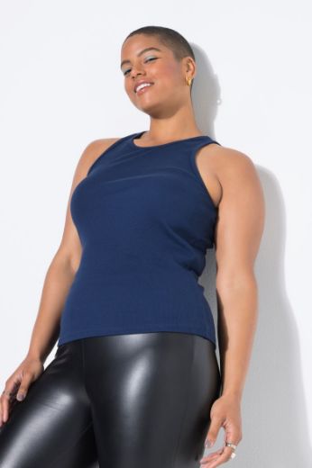 Plus size veliki brojevi Majica bez rukava okruglog izreza za punije