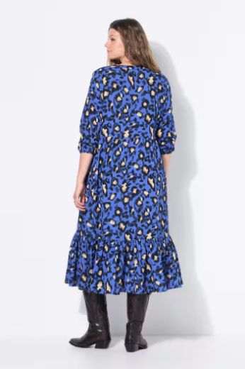 Plus size veliki brojevi Haljina od muslina s leopard uzorkom za punije