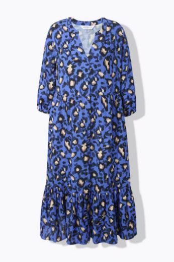 Plus size veliki brojevi Haljina od muslina s leopard uzorkom za punije