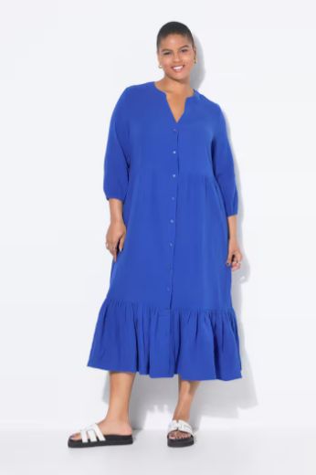 Plus size veliki brojevi Haljina od muslina za punije