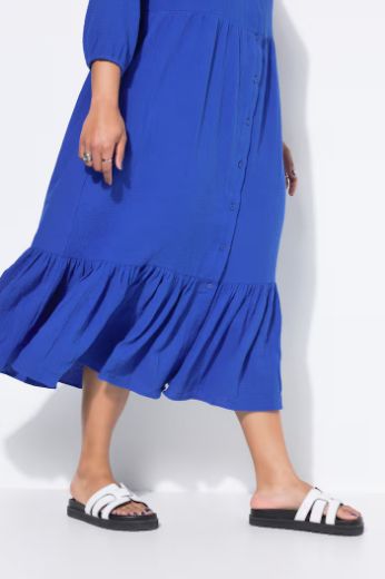 Plus size veliki brojevi Haljina od muslina za punije