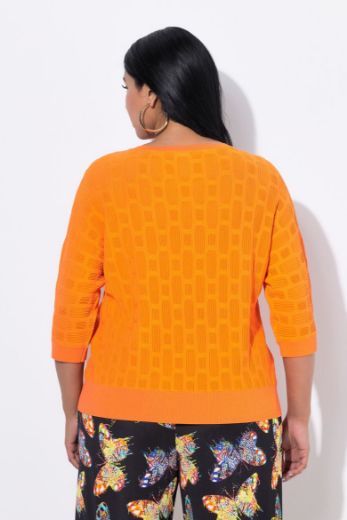 Plus size veliki brojevi Pulover 3/4 rukava V ovratnika za punije