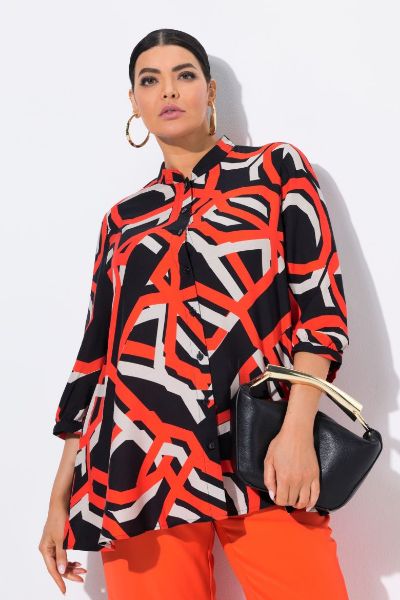 Veliki brojevi Bluza od šifona moda za punije
