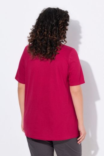 Plus size veliki brojevi Majica s naborima duži model za punije