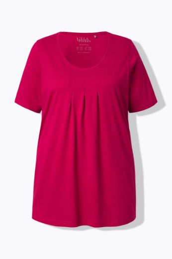 Plus size veliki brojevi Majica s naborima duži model za punije