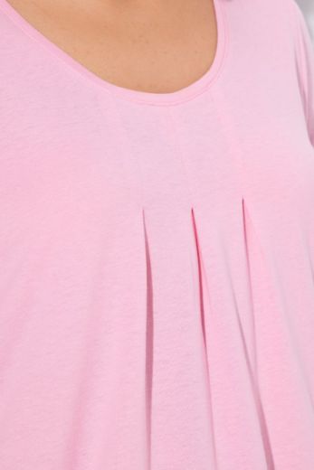 Plus size veliki brojevi Majica s naborima duži model za punije