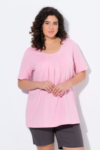 Plus size veliki brojevi Majica s naborima duži model za punije