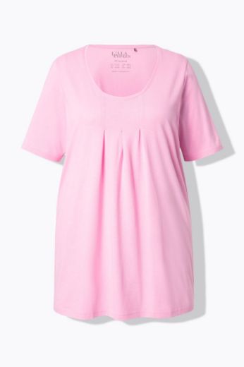 Plus size veliki brojevi Majica s naborima duži model za punije
