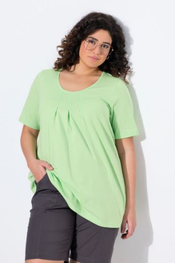 Plus size veliki brojevi Majica s naborima duži model za punije