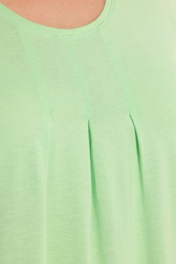 Plus size veliki brojevi Majica s naborima duži model za punije