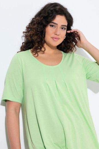 Plus size veliki brojevi Majica s naborima duži model za punije