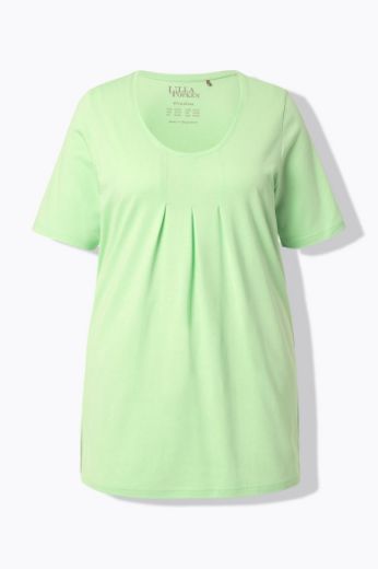 Plus size veliki brojevi Majica s naborima duži model za punije