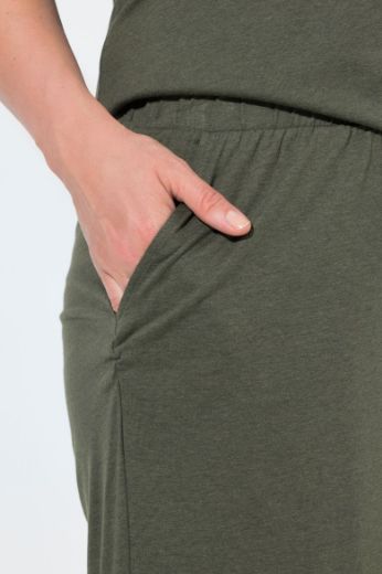 Plus size veliki brojevi Pidžama kratkih rukava i ukrasnom čipkom na obrubima za punije
