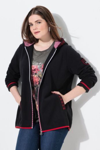 Plus size veliki brojevi Jakna od flisa s kapuljačom i patentnim zatvaračem za punije