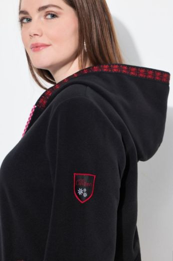 Plus size veliki brojevi Jakna od flisa s kapuljačom i patentnim zatvaračem za punije