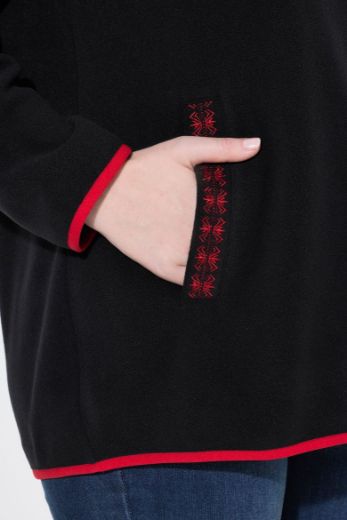Plus size veliki brojevi Jakna od flisa s kapuljačom i patentnim zatvaračem za punije