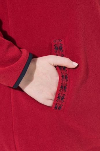 Plus size veliki brojevi Jakna od flisa s kapuljačom i patentnim zatvaračem za punije