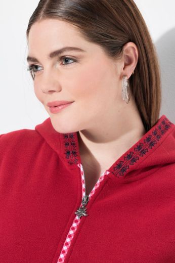 Plus size veliki brojevi Jakna od flisa s kapuljačom i patentnim zatvaračem za punije