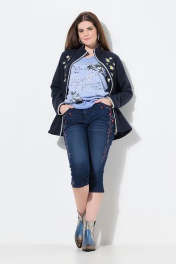 Plus size veliki brojevi Traperice Capri za punije