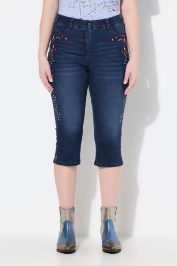 Plus size veliki brojevi Traperice Capri za punije