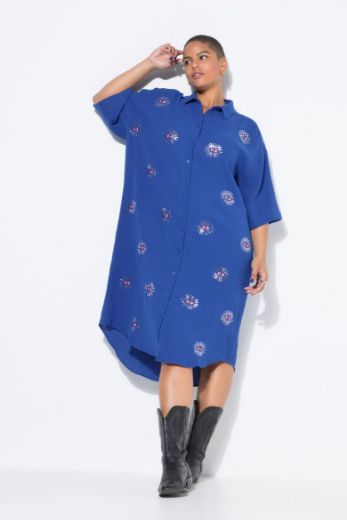 Plus size veliki brojevi Haljina midi 3/4 rukava za punije