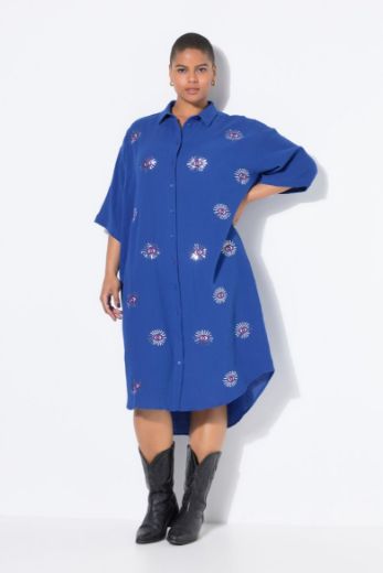 Plus size veliki brojevi Haljina midi 3/4 rukava za punije