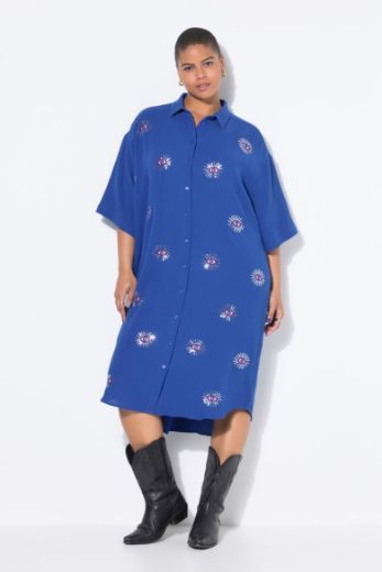 Plus size veliki brojevi Haljina midi 3/4 rukava za punije