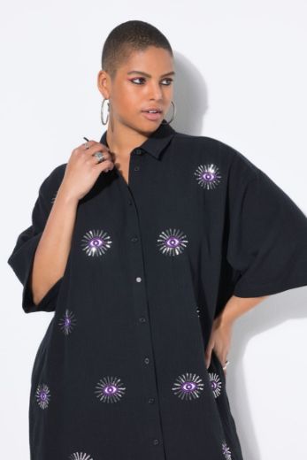 Plus size veliki brojevi Haljina midi 3/4 rukava za punije