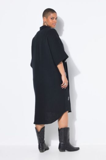 Plus size veliki brojevi Haljina midi 3/4 rukava za punije