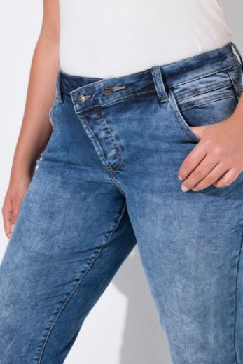 Plus size veliki brojevi Traperice nižeg struka za punije