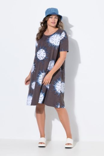 Plus size veliki brojevi Haljina midi kratkih rukava za punije