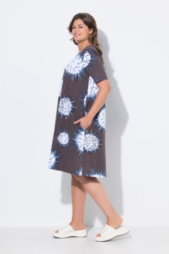 Plus size veliki brojevi Haljina midi kratkih rukava za punije