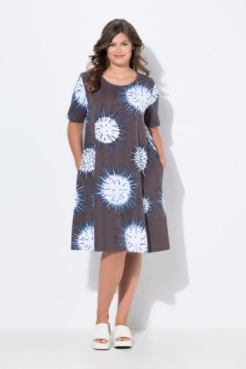 Plus size veliki brojevi Haljina midi kratkih rukava za punije