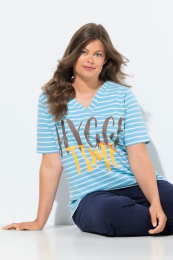 Plus size veliki brojevi Majica kratkih rukava V ovratnika za punije