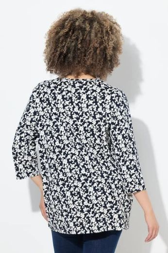 Plus size veliki brojevi Majica s 3/4 rukavima A kroja cvjetnogg printa za punije